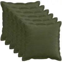 vidaXL Kussensloop 6 st HOUTEN Groen 45 x 45 cm corduroy