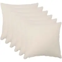 vidaXL Kussensloop 6 st HEERLEN Crèmekleurig 50 x 50 cm Bouclé