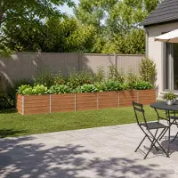 vidaXL Verhoogde Tuinbak Houten Bruin 480 x 80 x 55 cm