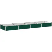 vidaXL Verhoogd Tuinbed Groen 320 x 80 x 24 cm Staal