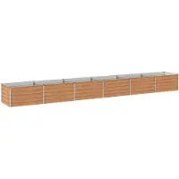 vidaXL Verhoogde Tuinbak Houten Bruin 600 x 80 x 55 cm