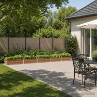 vidaXL Verhoogde Tuinbak Houten Bruin 400 x 40 x 24 cm