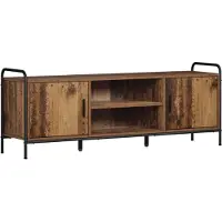 vidaXL Tv-meubel 133 x 33 x 50 cm Oud hout Bewerkt hout