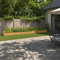 vidaXL Verhoogde Tuinbak Naturel 480 x 40 x 24 cm koudgewalst staal