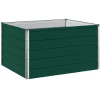 vidaXL Verhoogde Tuinbak Groen 100 x 80 x 55 cm koudgewalst staal