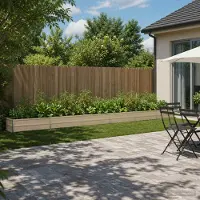 vidaXL Verhoogde Tuinbak Ivoor 480 x 40 x 24 cm koudgewalst staal