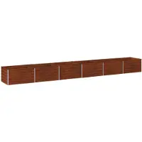vidaXL Verhoogde Tuinbak Roestig 600 x 80 x 55 cm corton