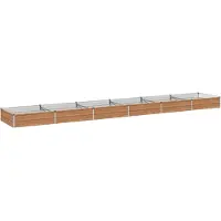 vidaXL Verhoogde Tuinbak Houten Bruin 480 x 80 x 24 cm