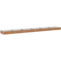 vidaXL Verhoogde Tuinbak Houten Bruin 600 x 80 x 24 cm