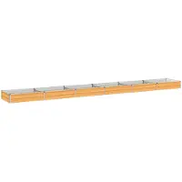 vidaXL Verhoogde Tuinbak Naturel 600 x 80 x 24 cm koudgewalst staal