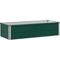 vidaXL Verhoogde Tuinbak Groen 100 x 40 x 24 cm Gegalvaniseerd staal