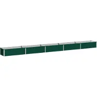 vidaXL Verhoogde Tuinbak Groen 400 x 40 x 24 cm Gegalvaniseerd staal