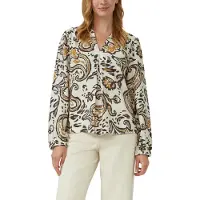s.Oliver Blouse crème / chocoladebruin / cognac