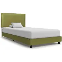 vidaXL Bedframe stof groen 90x200 cm