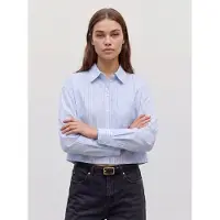Vero Moda Blouse 'VMARIA' lichtblauw / donkergrijs / wit
