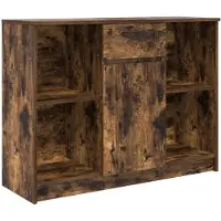 vidaXL Dressoir met lade 101x35x76 cm spaanplaat gerookt eikenkleurig