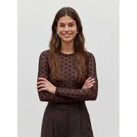 Vero Moda Shirt 'VMLova' bruin / zwart