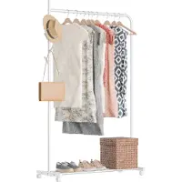 Avalo Kledingrek - Industrieel - 100x40x156 cm - Draagvermogen 40 kg - Wit
