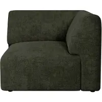 Vente-unique Hoekmodule fauteuil in groene stof van Maison Céphy POGNI