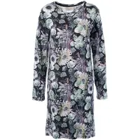 Essenza Emmy Violesta Nachthemd Lange Mouw Antraciet - S