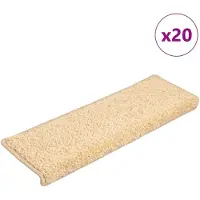 vidaXL Trapmatten 20 st 65x21x4 cm crème met rechthoekige rand