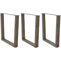 vidaXL Eettafelpoten 3 st V-vormig 90x(72-73,3) cm staal naturel