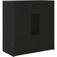 vidaXL Dressoir met laden en deuren, zwart, eikenlook