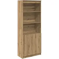 vidaXL Highboard 70x35x180 cm spaanplaat ambachtelijk eikenkleurig