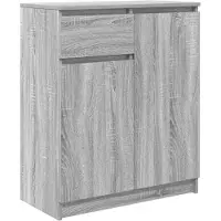vidaXL Dressoir met lade, grijs Sonoma, 71x35x84 cm, houtvezel
