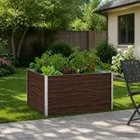 vidaXL Verhoogde Tuinbak Zwarte walnoot 100 x 80 x 55 cm
