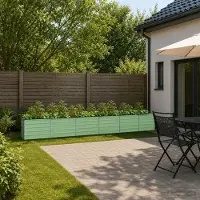 vidaXL Verhoogde Tuinbak Pastelgroen 480 x 40 x 55 cm
