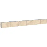 vidaXL Verhoogde Tuinbak Ivoor 600 x 40 x 55 cm Gegalvaniseerd staal