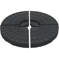 Outsunny -HDPE-Schwarz-48L x 48B x 8H cm-Schirmständer