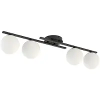 Emibig Plafondlamp Kairo, dimbaar, zwart, Woon-/ Eetkamer, metaal, Modern, plafondlamp
