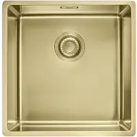 Franke BXM 210/110-40, Rechthoekig, Coating PVD roestvrij staal/messing, Goud, 1 kom, 400 x 410 mm, 20 cm