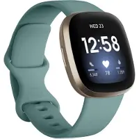 Mobigear Classic Siliconen Bandje voor Fitbit Sense - Turquoise