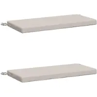 vidaXL Bankkussens SOEST 2 st 100% Polyester Wit 80 x 40 x 5 cm