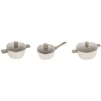 Florina Mokka Pannenset 24/26 cm met Steelpan 20 cm Beige - Inductie