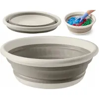 Galicja Opvouwbare Ronde Kom 37,5/14 cm Beige - Ideaal voor Camping