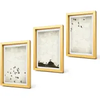Coloray 4-Delige Schilderij Set - Vogels in vlucht, geschilderd in minimalistische stijl. - 20 x 30 cm - Decoratieve Schilderijen - Wanddecoratie - Hal - Interieur Decoratie