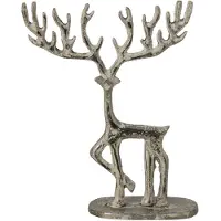 J-Line Rendier op voet - aluminium - gebroken wit - small