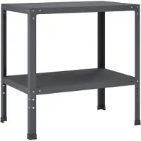 vidaXL Planttafel 100 x 50 x 80 cm Gepoedercoat staal Antraciet