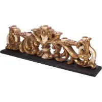 Meander Kandelaar goudkleur/crème 61x10,5x20cm