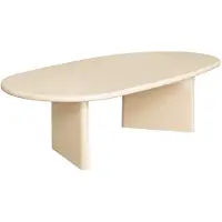 Sweeek - Ovale salontafel met glanzende afwerking - rumi