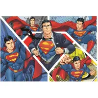 Clementoni Kinderpuzzel Superman - Puzzel 104 Maxi Stukjes - Speciale Effecten - Legpuzzel en Educatief Speelgoed - Puzzels voor Kinderen vanaf 4 Jaar