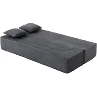 HOMCOM slaapbank, 2-zits, vloerkussen met armleuningen, 2 kussens, chenille-look