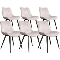 DS4U - - Benito 3.0 eetkamerstoel - Set van 6 - Grijs - Velvet