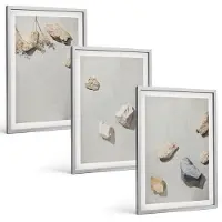 Coloray 3-Delige Schilderij Set - Boho Strandstenen Minimalistische Decoraties - 40 x 60 cm - Wanddecoratie - Muurdecoratie - Moderne Interieurdecoratie