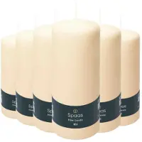 Spaas 6x Cilinderkaars Ivoor 80/200 Mm ± 100 Branduren