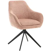 LivingFurn Eetkamerstoel Stof Roze - Draaibaar - 64x59x84cm - Thomas - - Set van 2